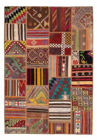 Patchwork Rug - 240 x 170 cm - multicolored