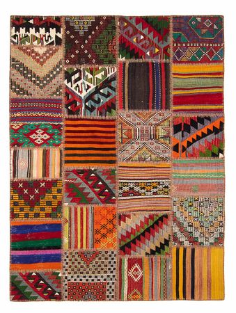 Tapis patchwork - 238 x 168 cm - multicolore