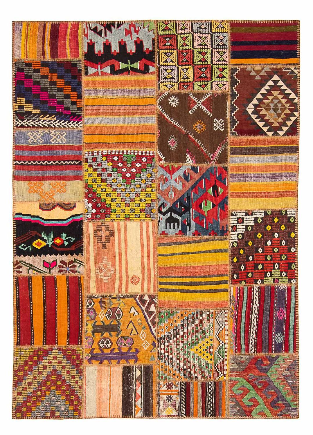 Patchwork Rug - 239 x 169 cm - multicolored