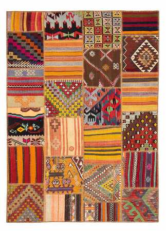 Tapis patchwork - 239 x 169 cm - multicolore