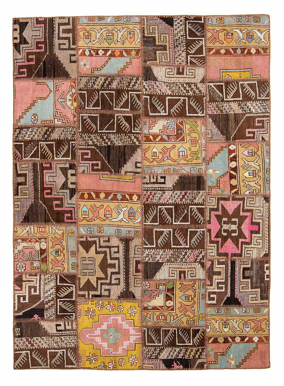 Patchwork Rug - 241 x 173 cm - multicolored