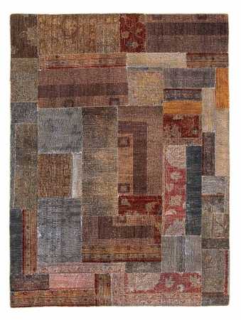 Alfombra de patchwork - 194 x 146 cm - multicolor