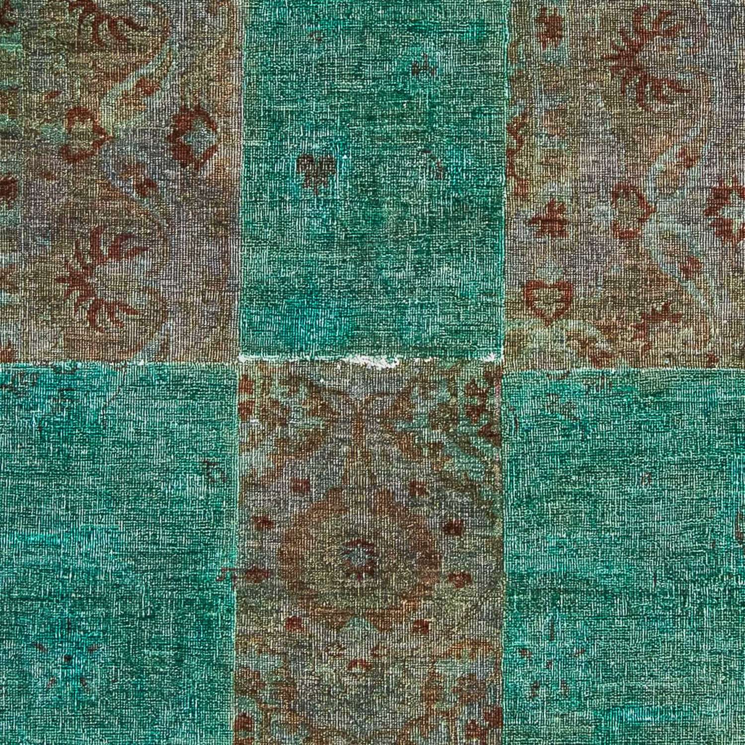 Tapete de trabalho em patchwork - 243 x 149 cm - multicolorido