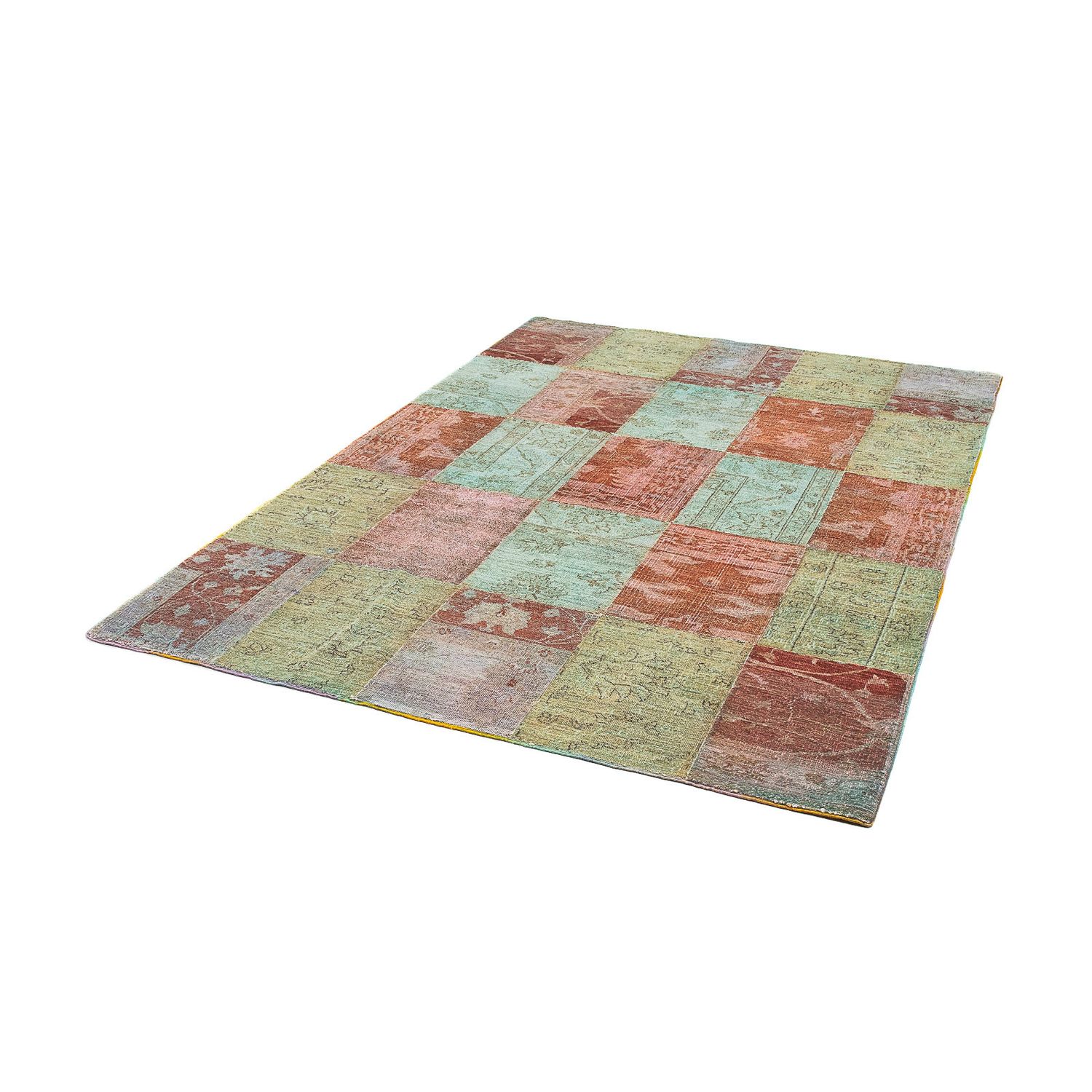 Alfombra de patchwork - 223 x 150 cm - multicolor