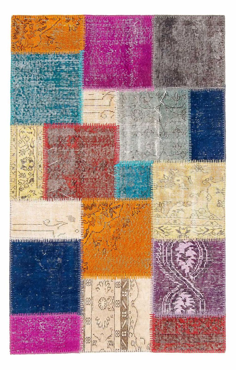 Tapis patchwork - 185 x 123 cm - multicolore