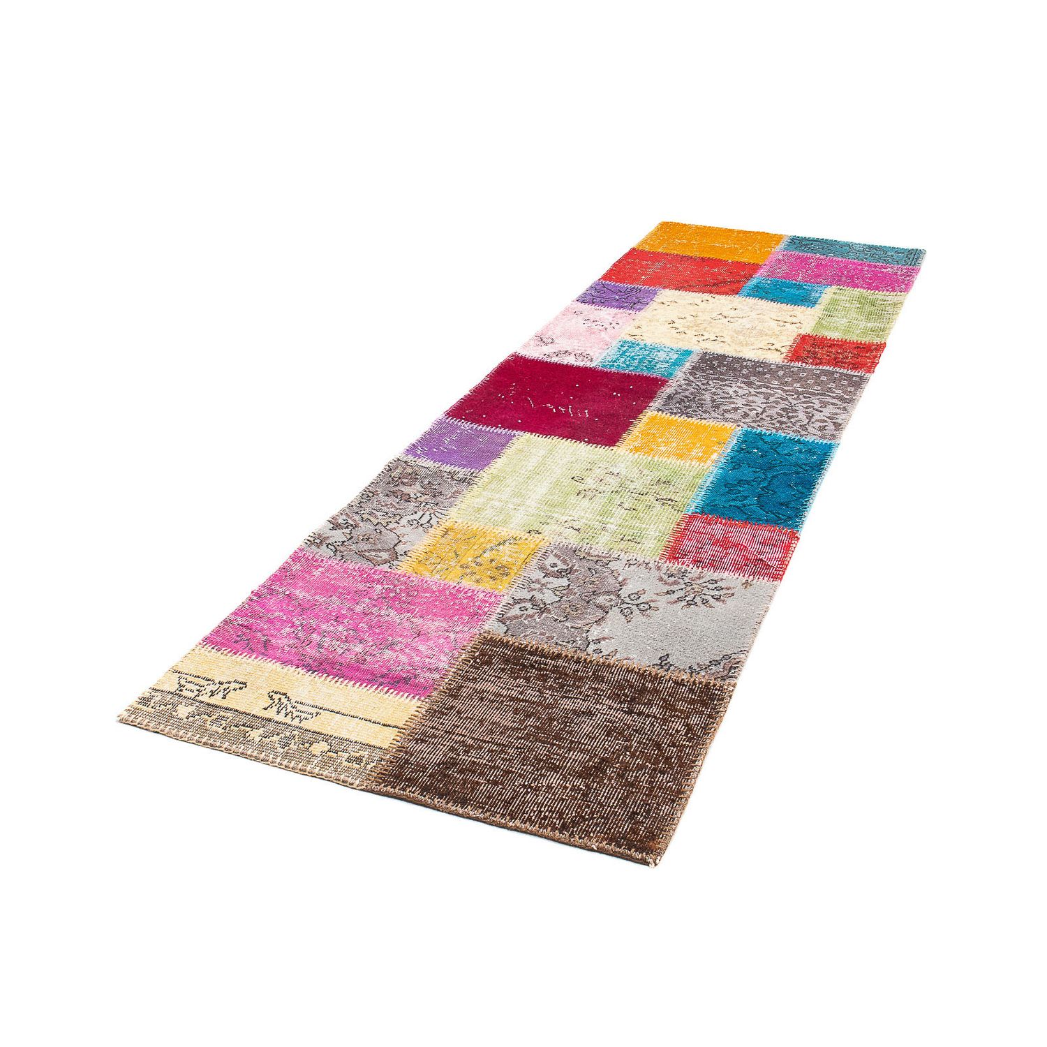 Runner Patchwork Rug - 300 x 85 cm - multicolored