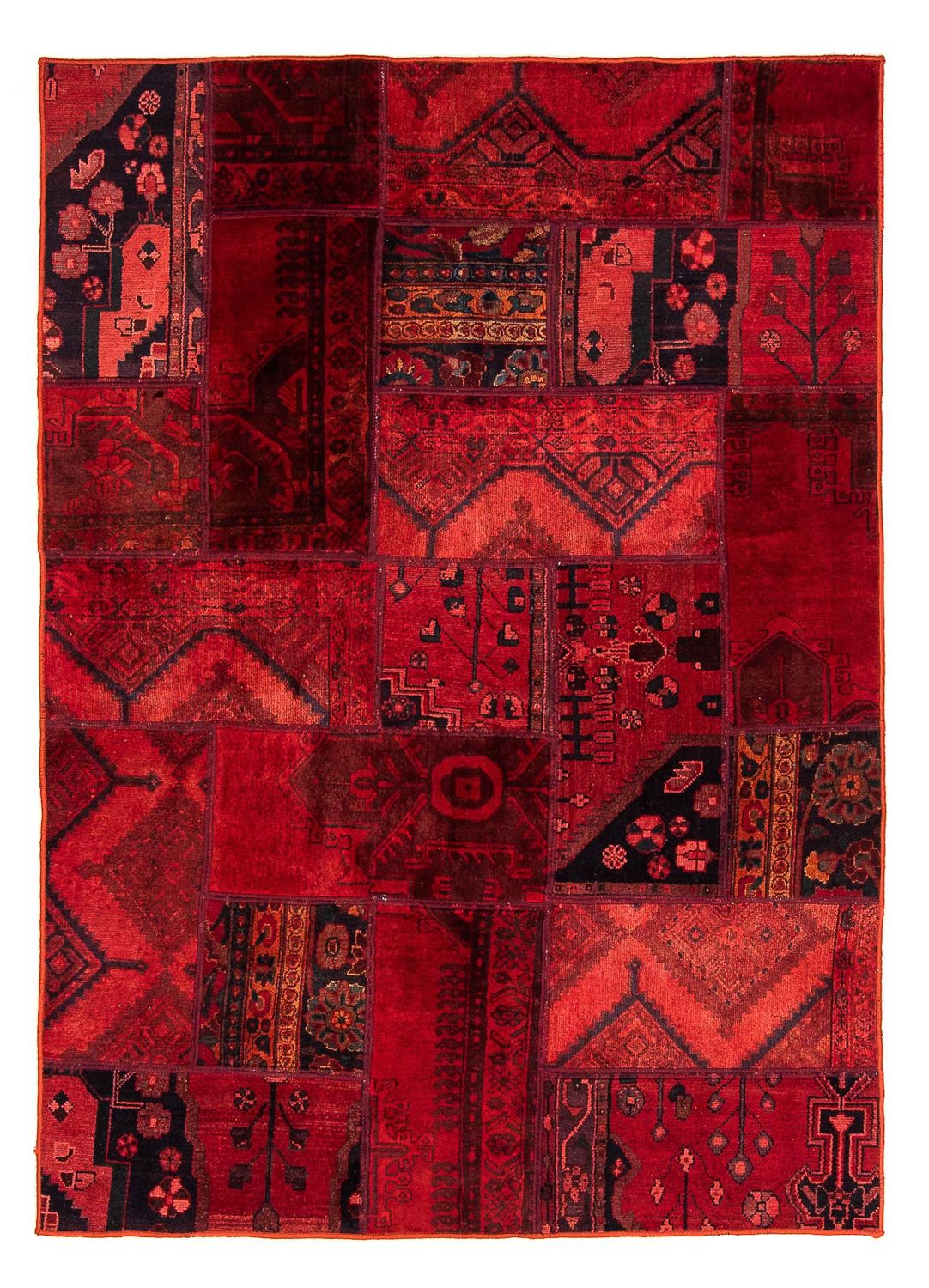 Patchwork Rug - 208 x 148 cm - multicolored