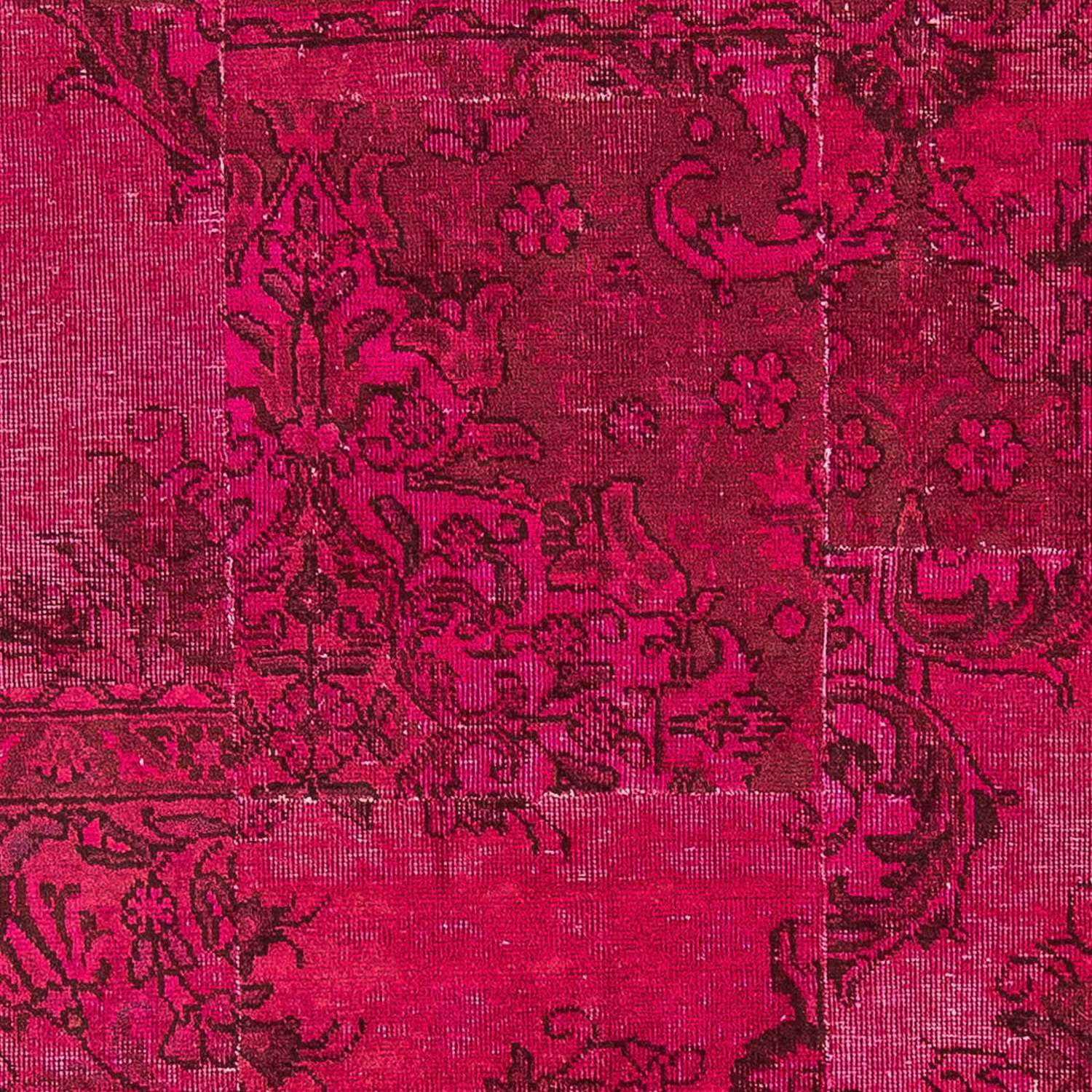 Alfombra de patchwork - 202 x 127 cm - multicolor