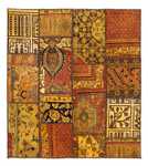 Dywan patchworkowy kwadratowy  - 151 x 142 cm - wielokolorowy