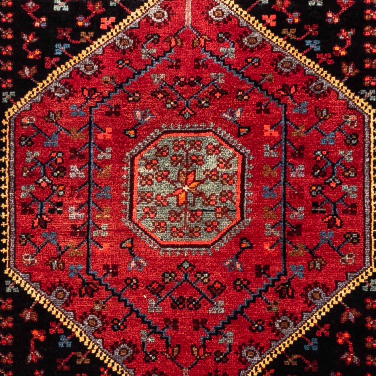 Alfombra persa - Nómada - 246 x 136 cm - azul oscuro