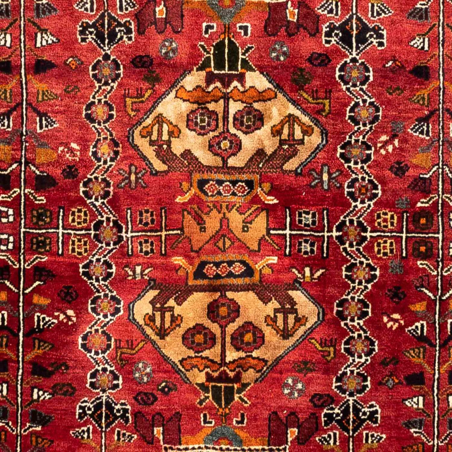 Persisk tæppe - Nomadisk - 255 x 175 cm - mørkerød