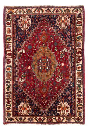 Tapis persan - Nomadic - 242 x 158 cm - rouge foncé