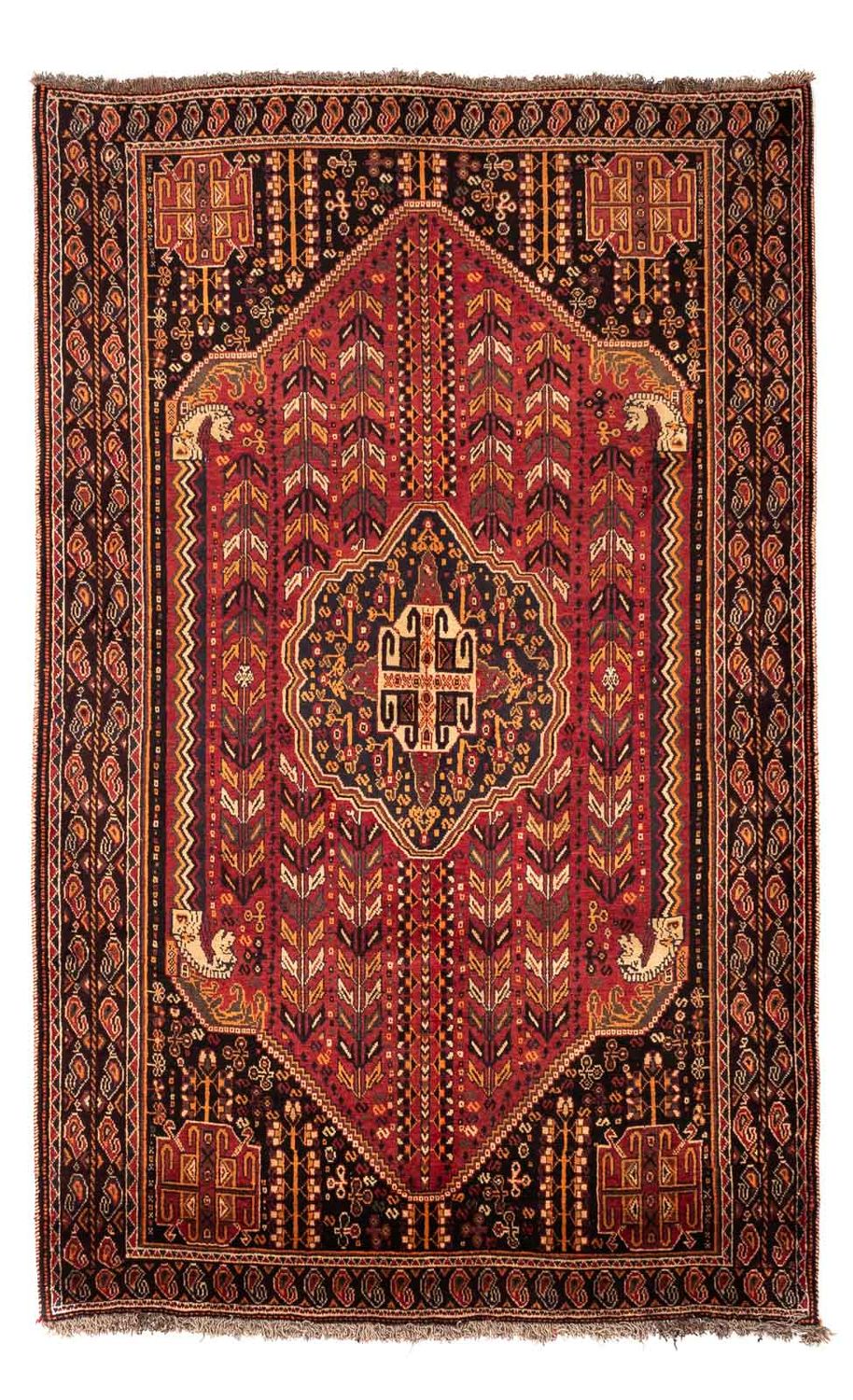 Tapis persan - Nomadic - 270 x 170 cm - rouge