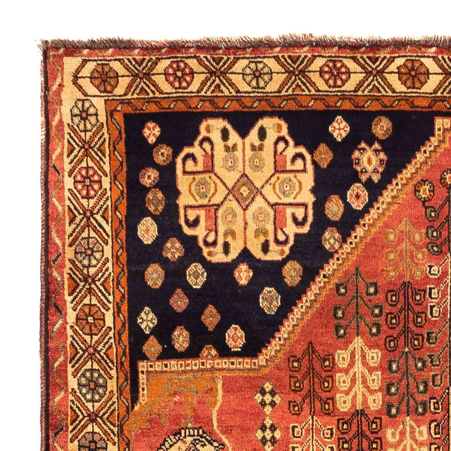 Persisk teppe - Nomadisk - 260 x 161 cm - lys rød