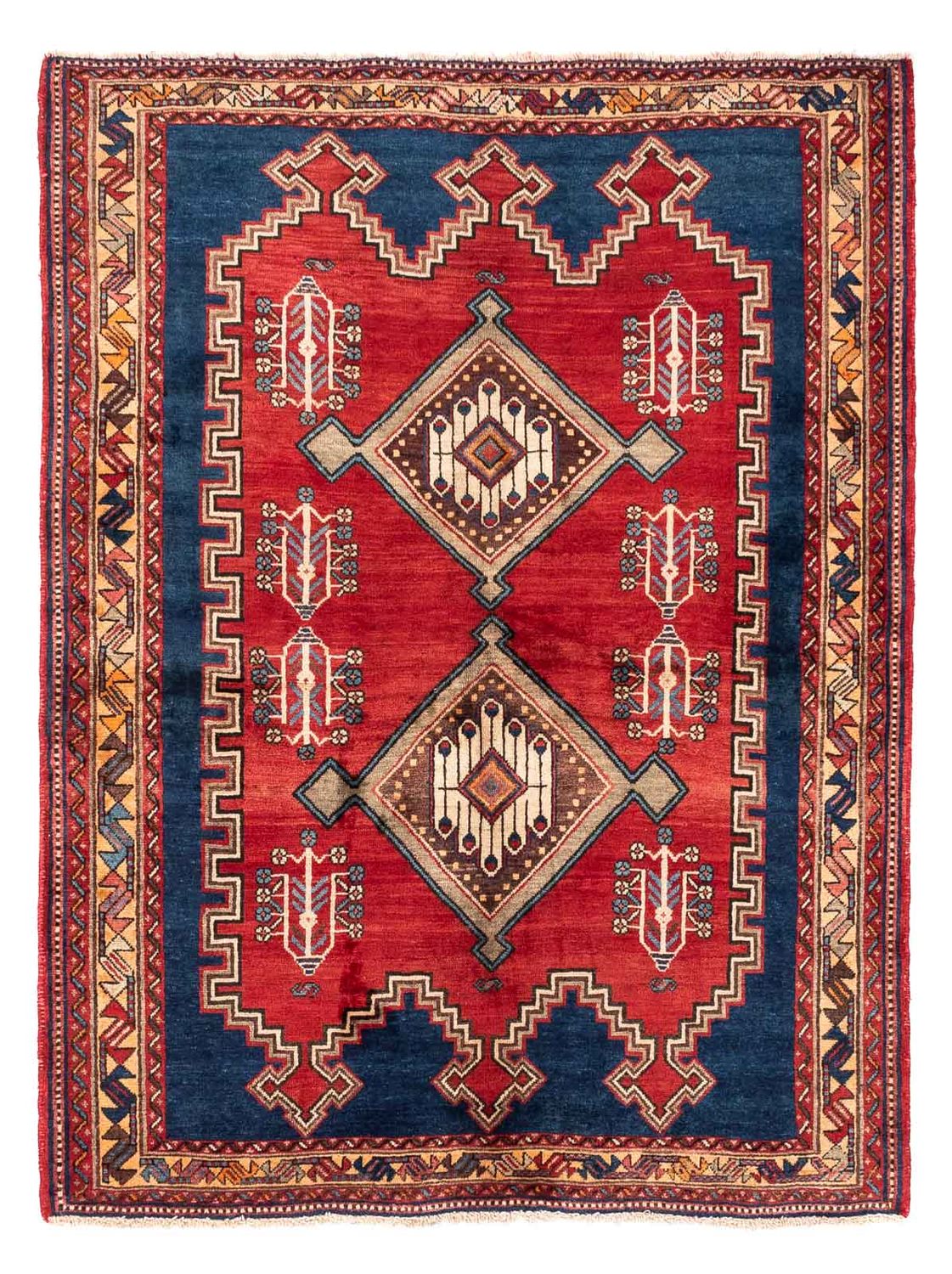 Tapis persan - Nomadic - 216 x 165 cm - rouge