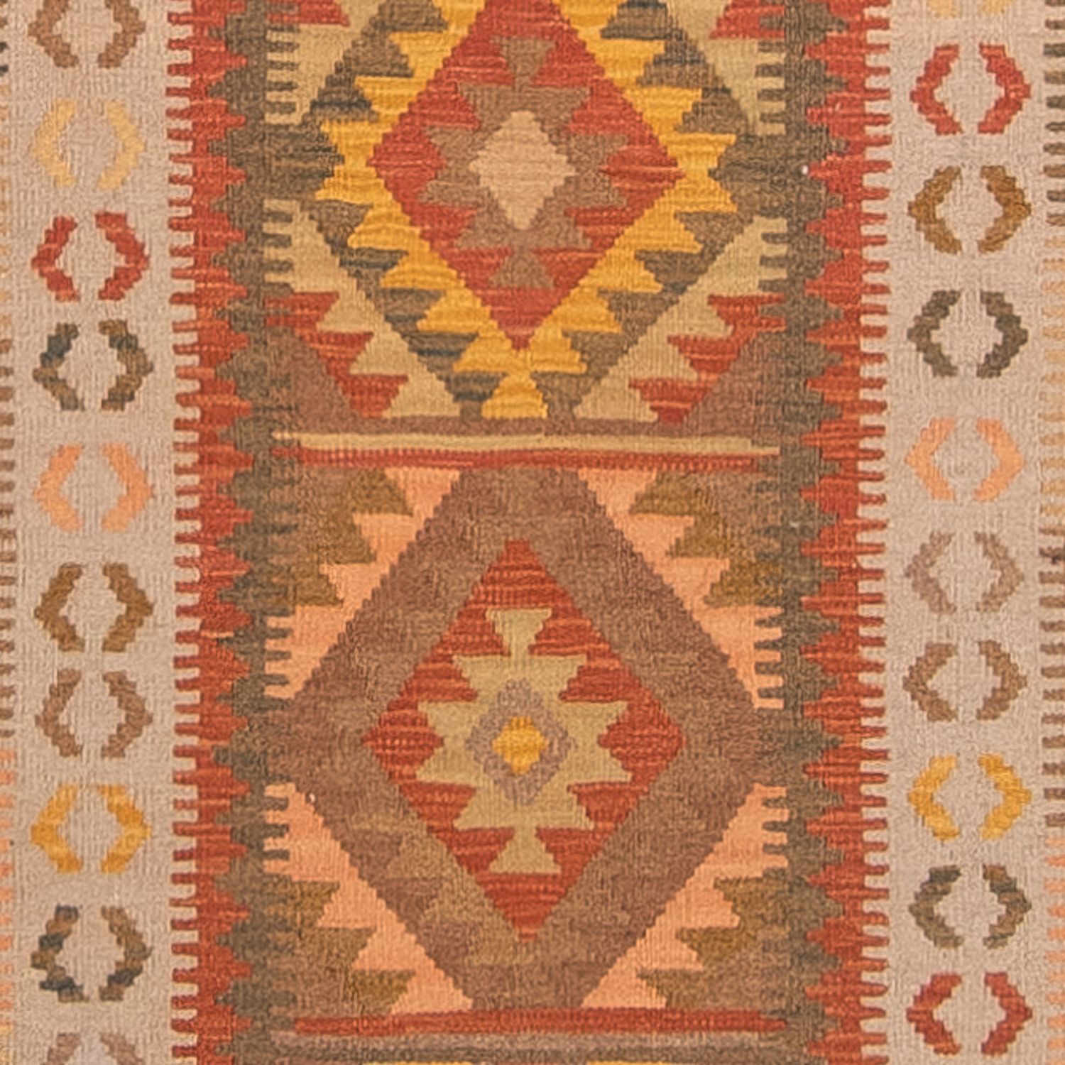 Løber Kelim Carpet - Splash - 435 x 86 cm - flerfarvet