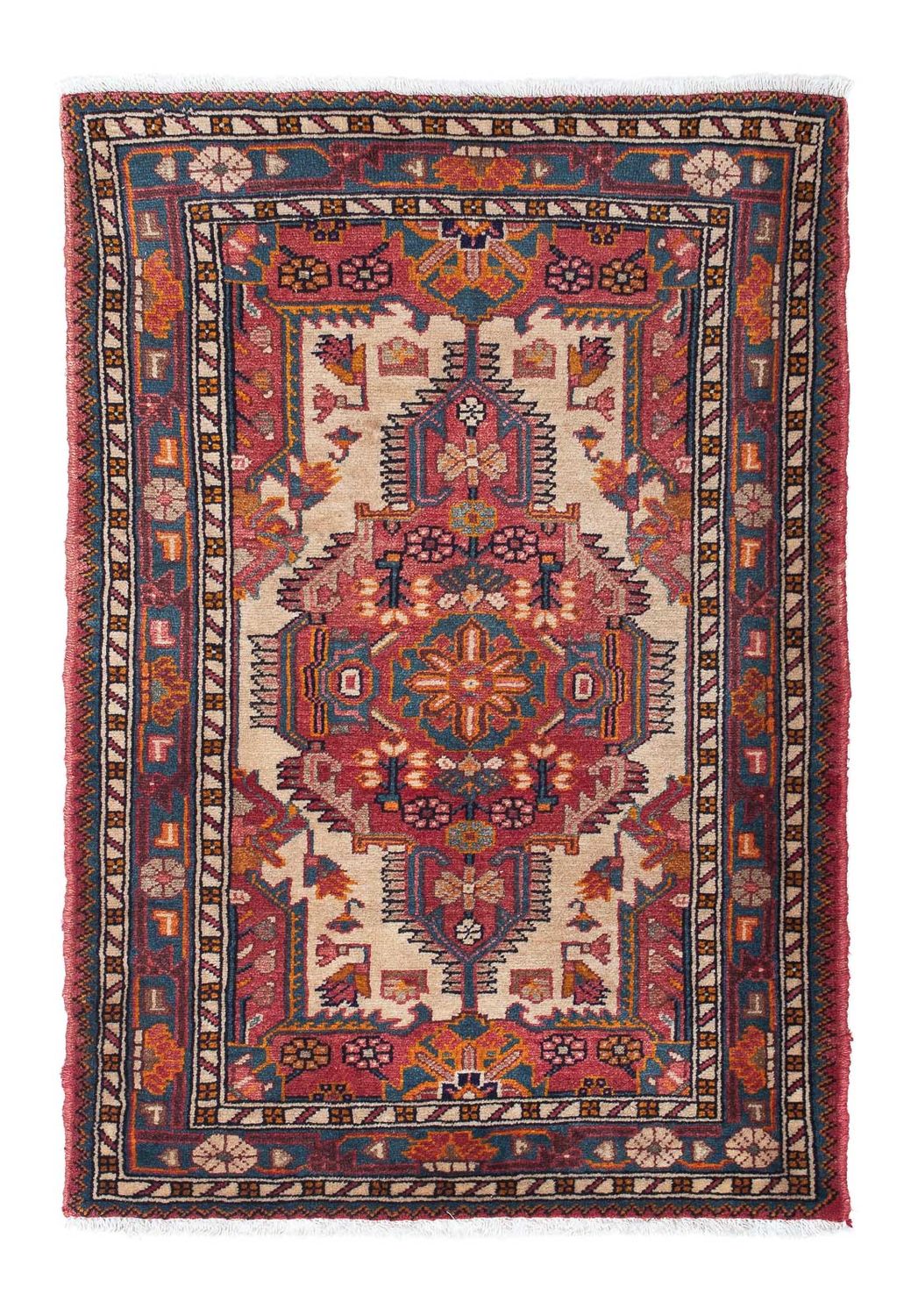 Alfombra persa - Nómada - 133 x 92 cm - multicolor