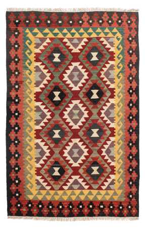 Kelim Rug - Splash - 194 x 126 cm - multicolored