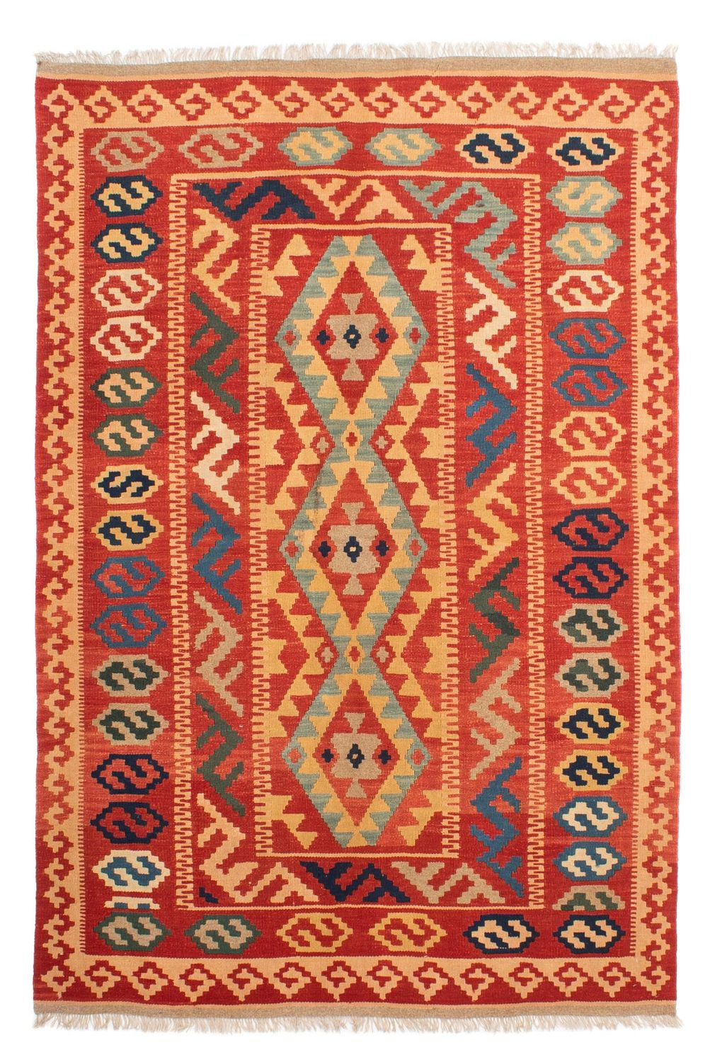 Alfombra Kelim - Oriental - 245 x 174 cm - rojo