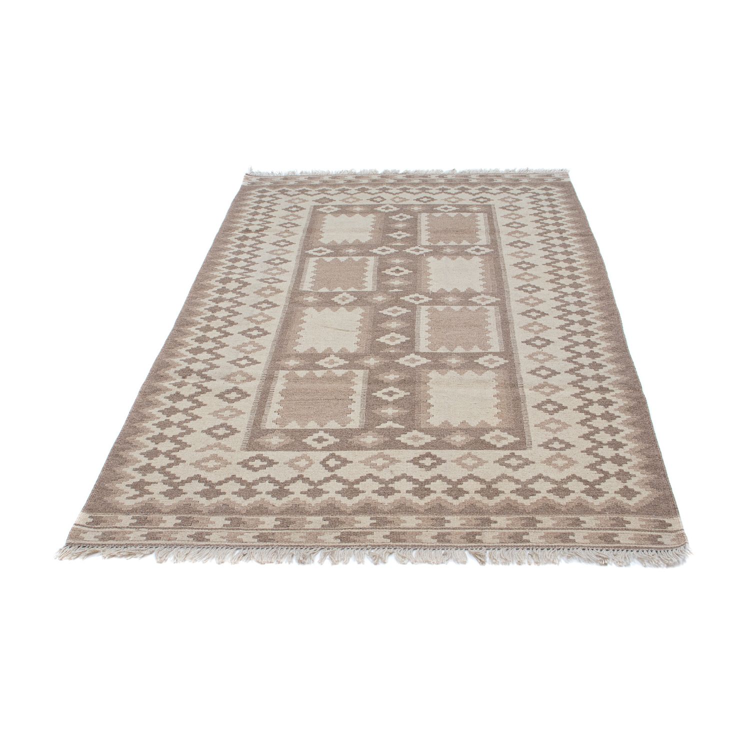 Tapis Kelim - Oriental - 190 x 120 cm - gris clair