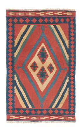 Kelim Rug - Oriental - 150 x 97 cm - dark red