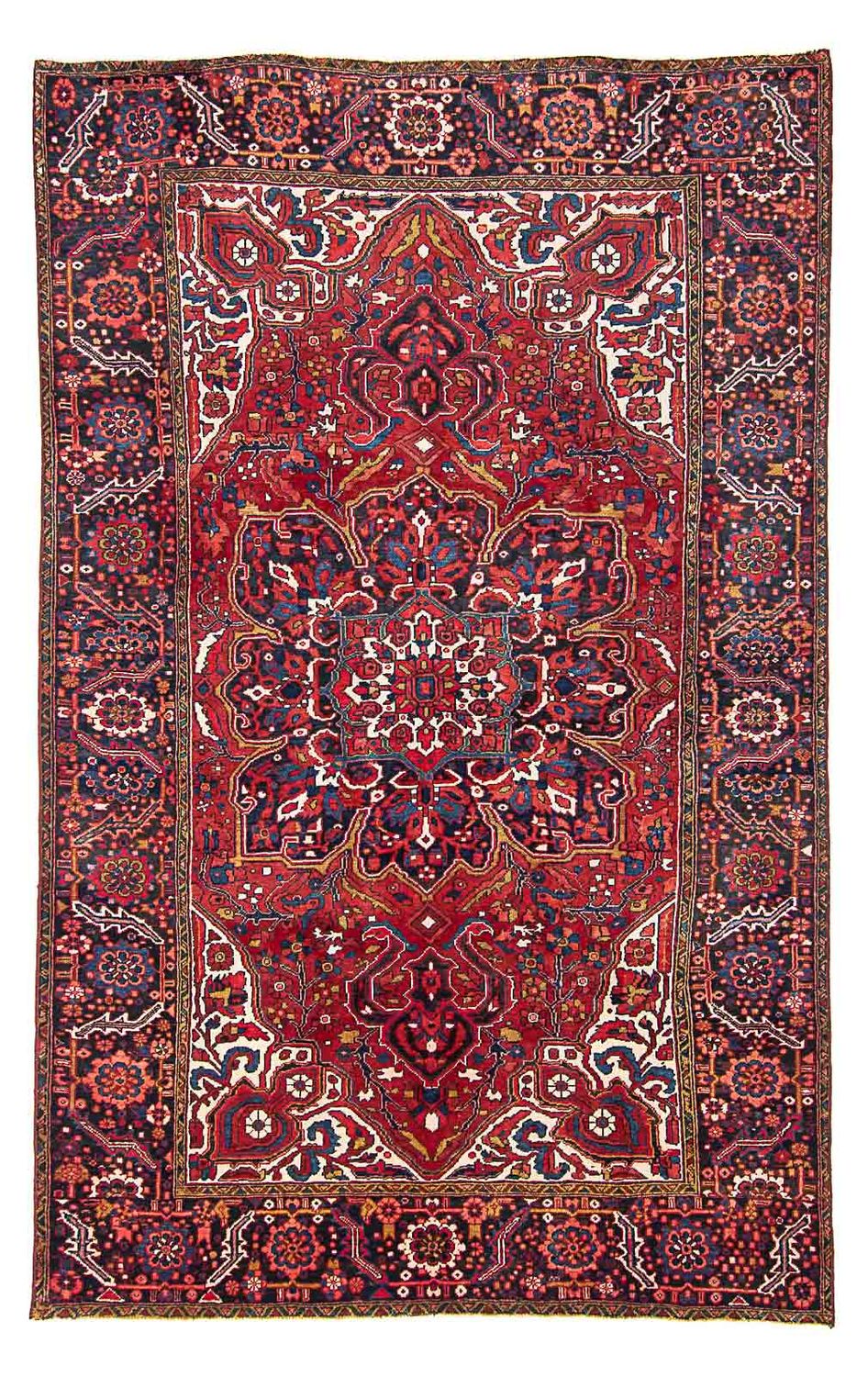 Tapis persan - Nomadic - 354 x 334 cm - rouge foncé