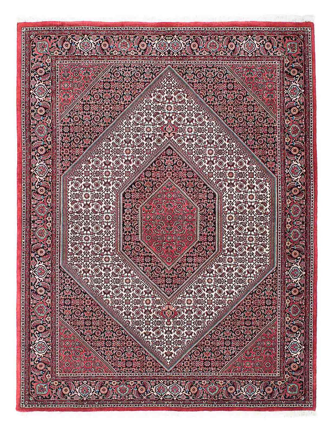 Tapete Persa - Bijar - 202 x 152 cm - vermelho claro