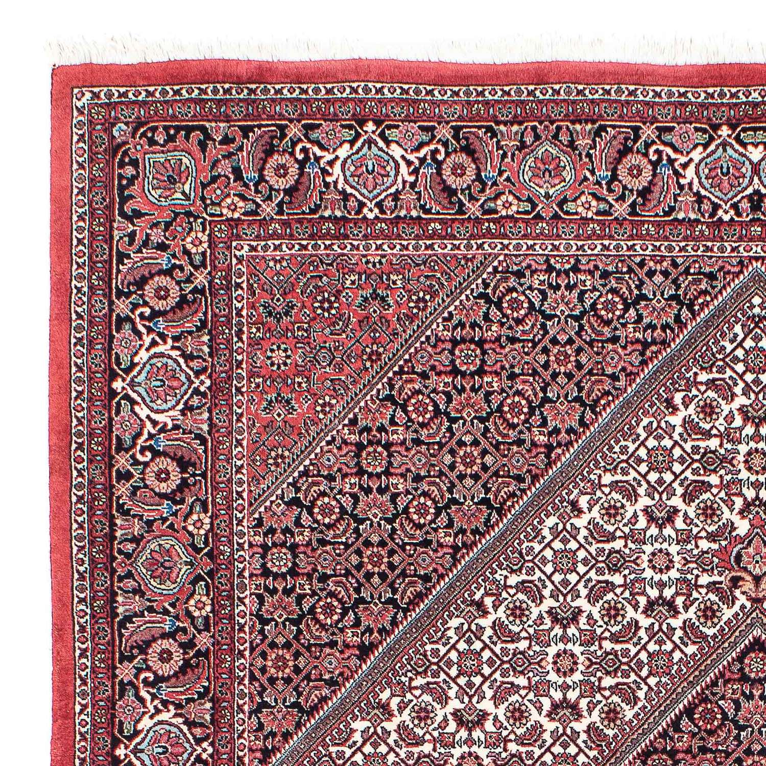 Persisk tæppe - Bijar - 202 x 152 cm - lysrød