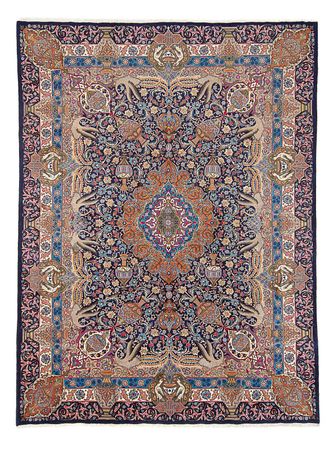 Tapis persan - Classique - 394 x 298 cm - bleu foncé