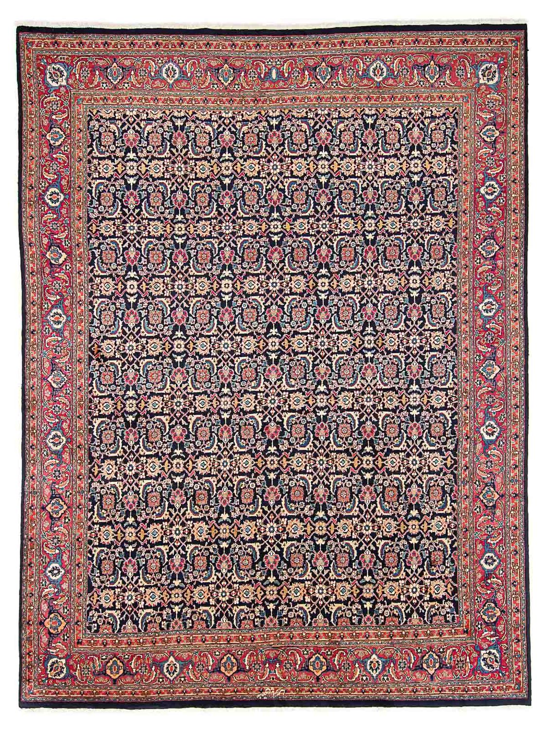 Tapis persan - Classique - 375 x 288 cm - bleu foncé