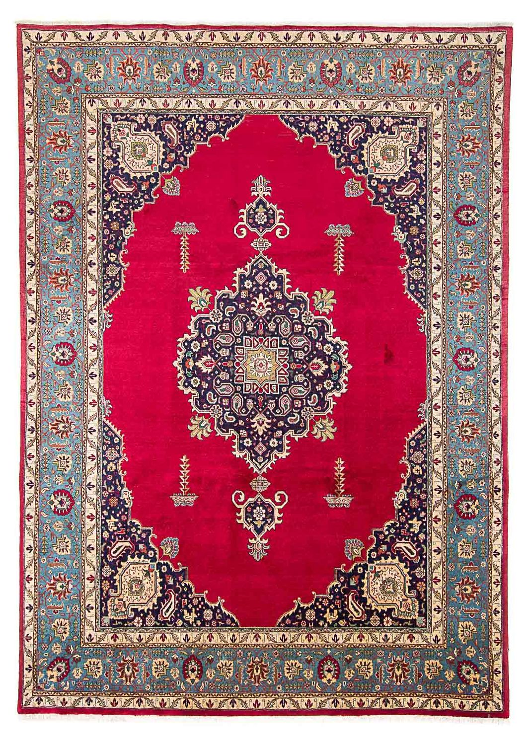 Tapete Persa - Tabriz - Royal - 368 x 268 cm - vermelho