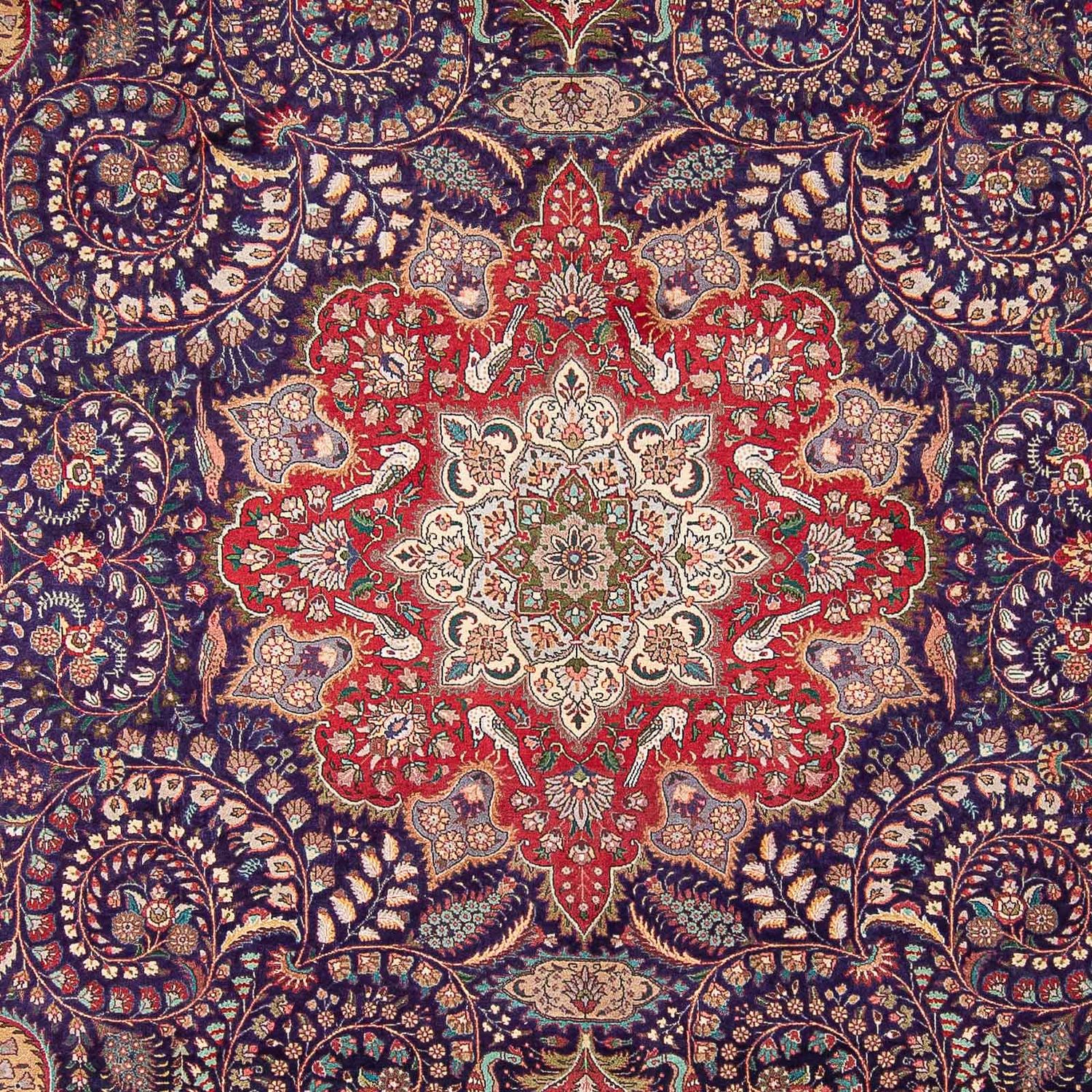 Perzisch tapijt - Tabriz - Royal - 374 x 296 cm - blauw