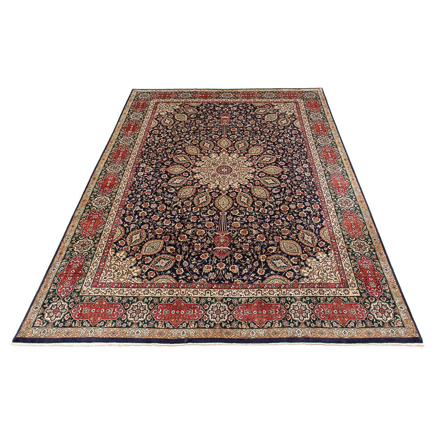 Persisk teppe - Tabriz - Royal - 395 x 289 cm - mørkeblå