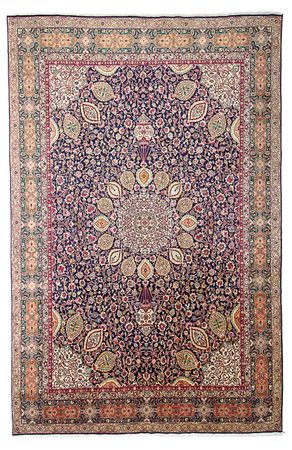 Tappeto Persero - Tabriz - Reale - 436 x 292 cm - blu scuro