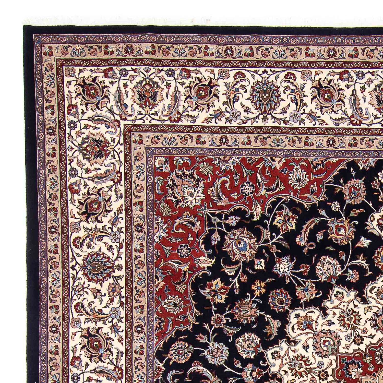Persisk teppe - klassisk square  - 307 x 300 cm - mørkeblå