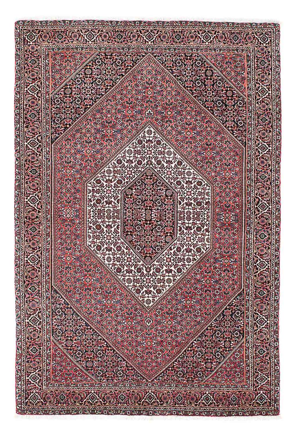 Perský koberec - Bijar - 213 x 136 cm - světle červená