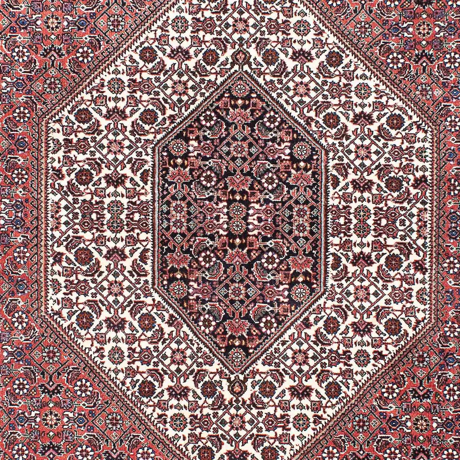 Persisk tæppe - Bijar - 213 x 136 cm - lysrød