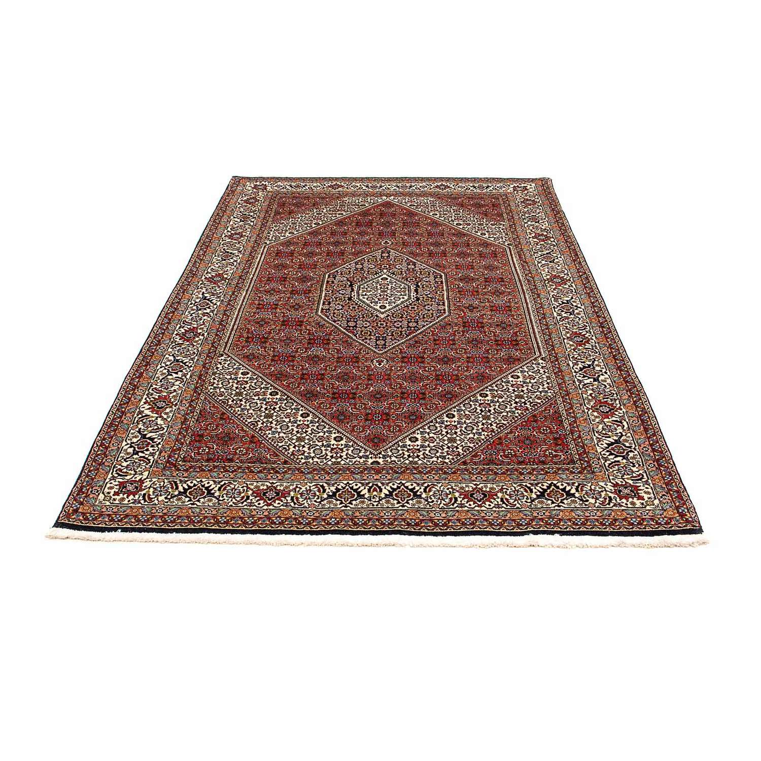 Persisk matta - Bijar - 205 x 139 cm - mörkröd