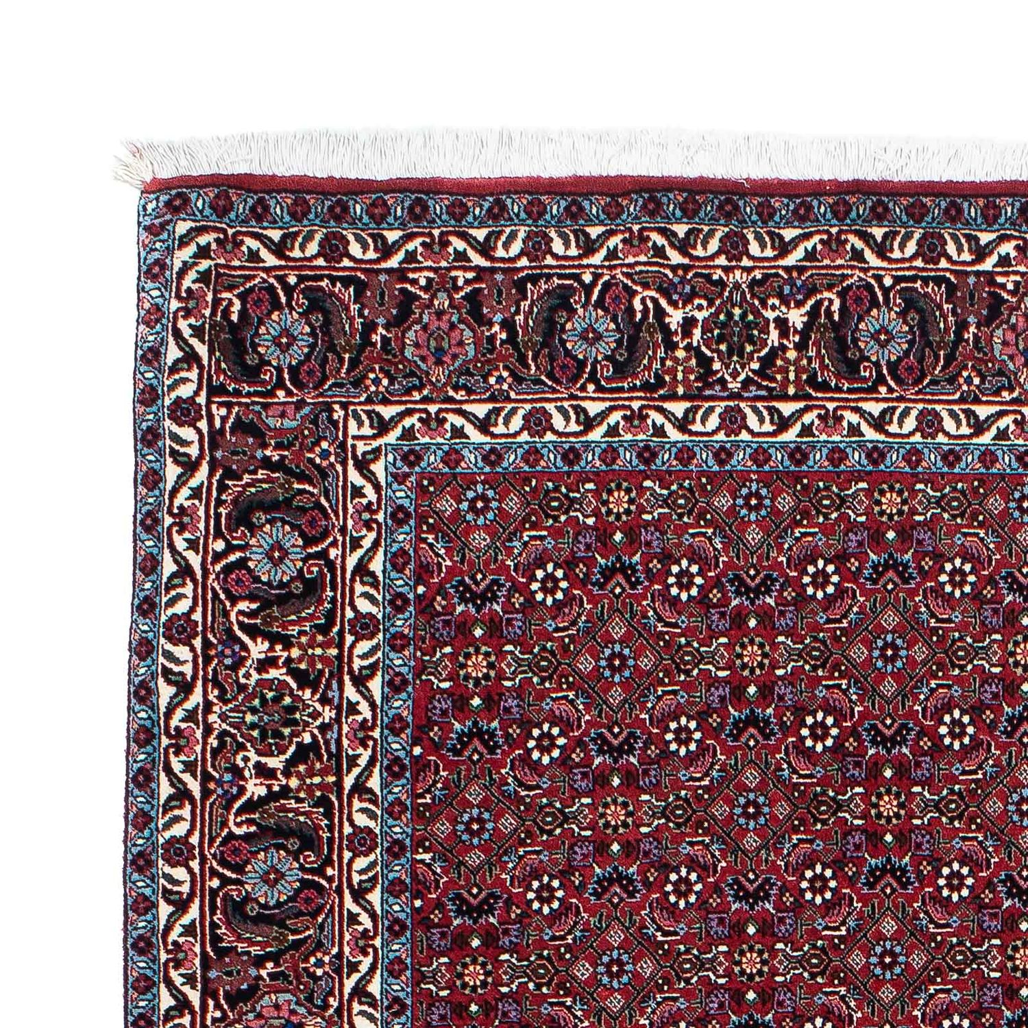 Tapis persan - Bidjar - 214 x 133 cm - rouge foncé