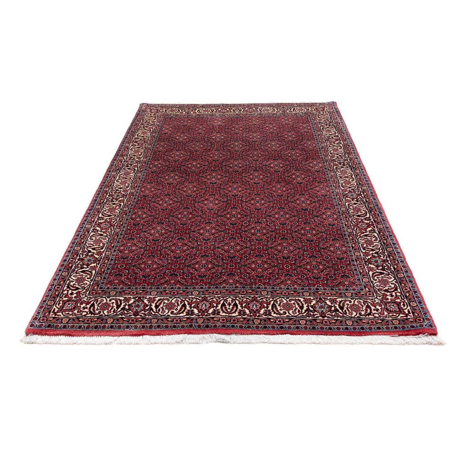 Persisk teppe - Bijar - 207 x 132 cm - lys rød