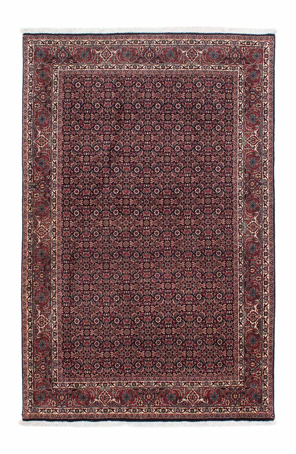 Tapete Persa - Bijar - 182 x 108 cm - azul escuro