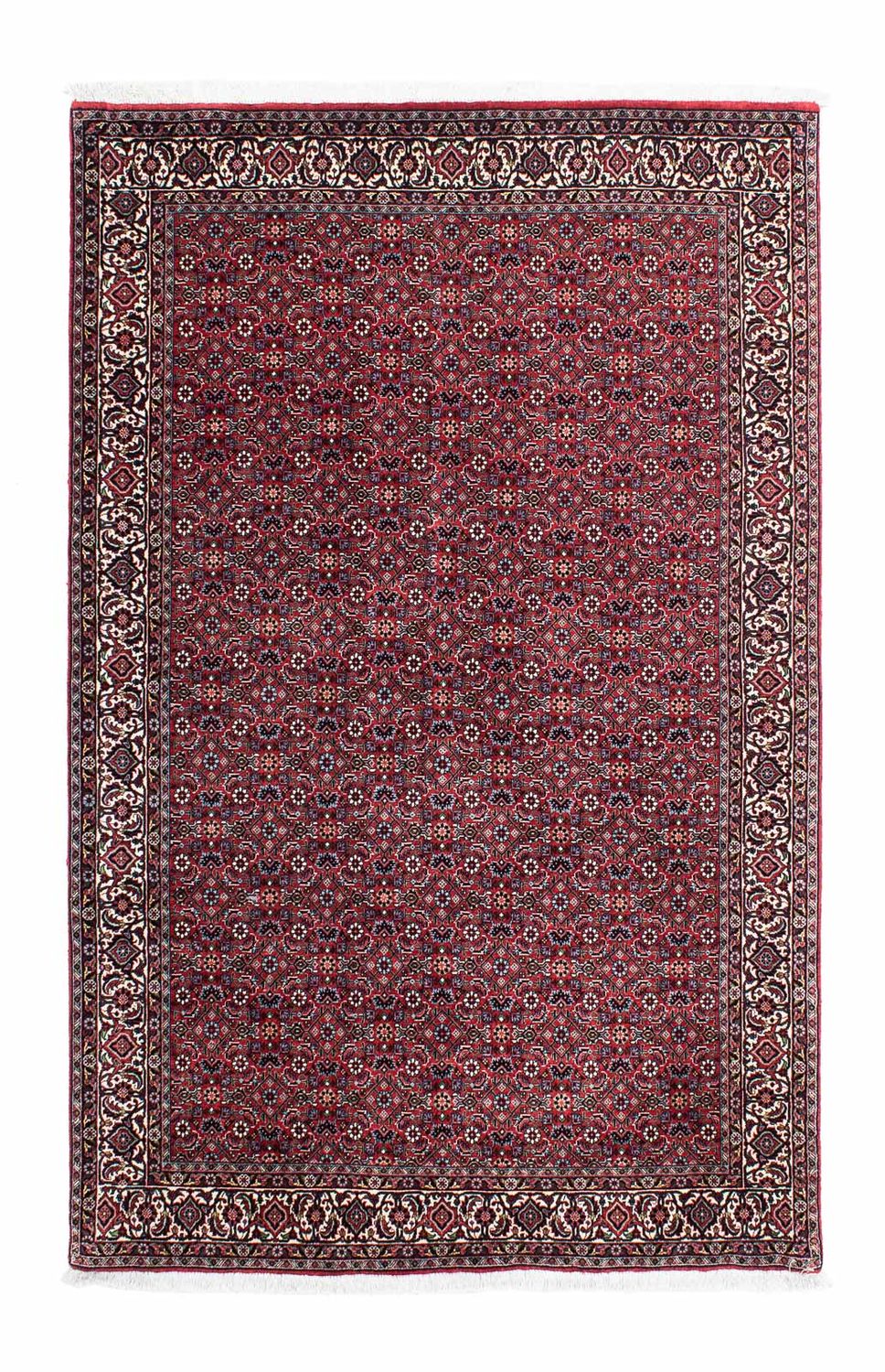 Tapete Persa - Bijar - 202 x 132 cm - vermelho