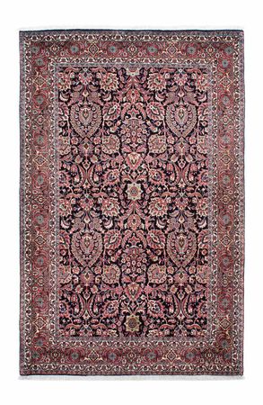 Tapis persan - Bidjar - 209 x 130 cm - bleu foncé