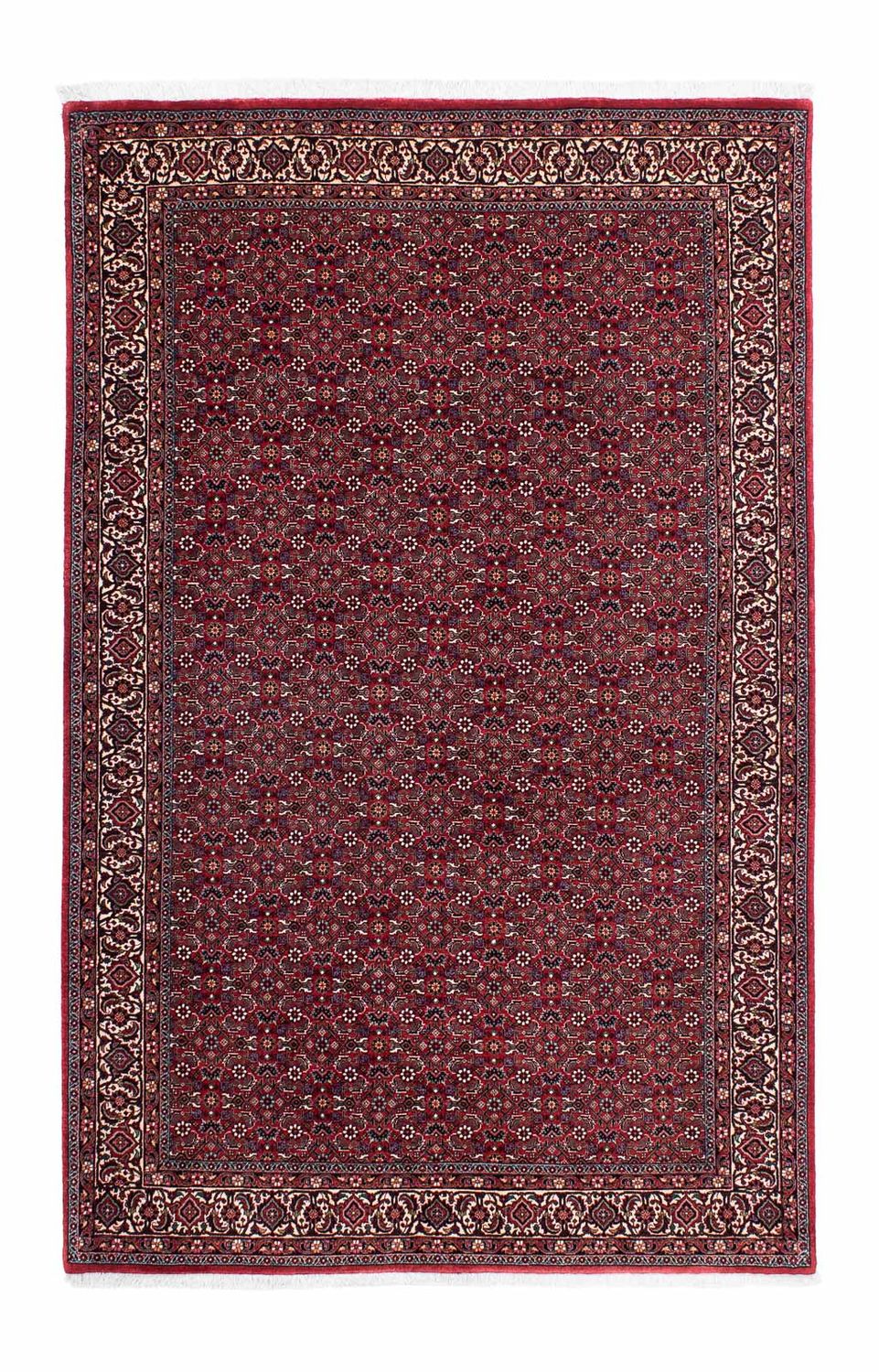 Tapete Persa - Bijar - 221 x 143 cm - vermelho