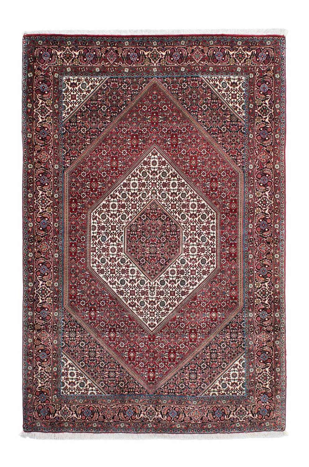 Persisk teppe - Bijar - 208 x 133 cm - lys rød