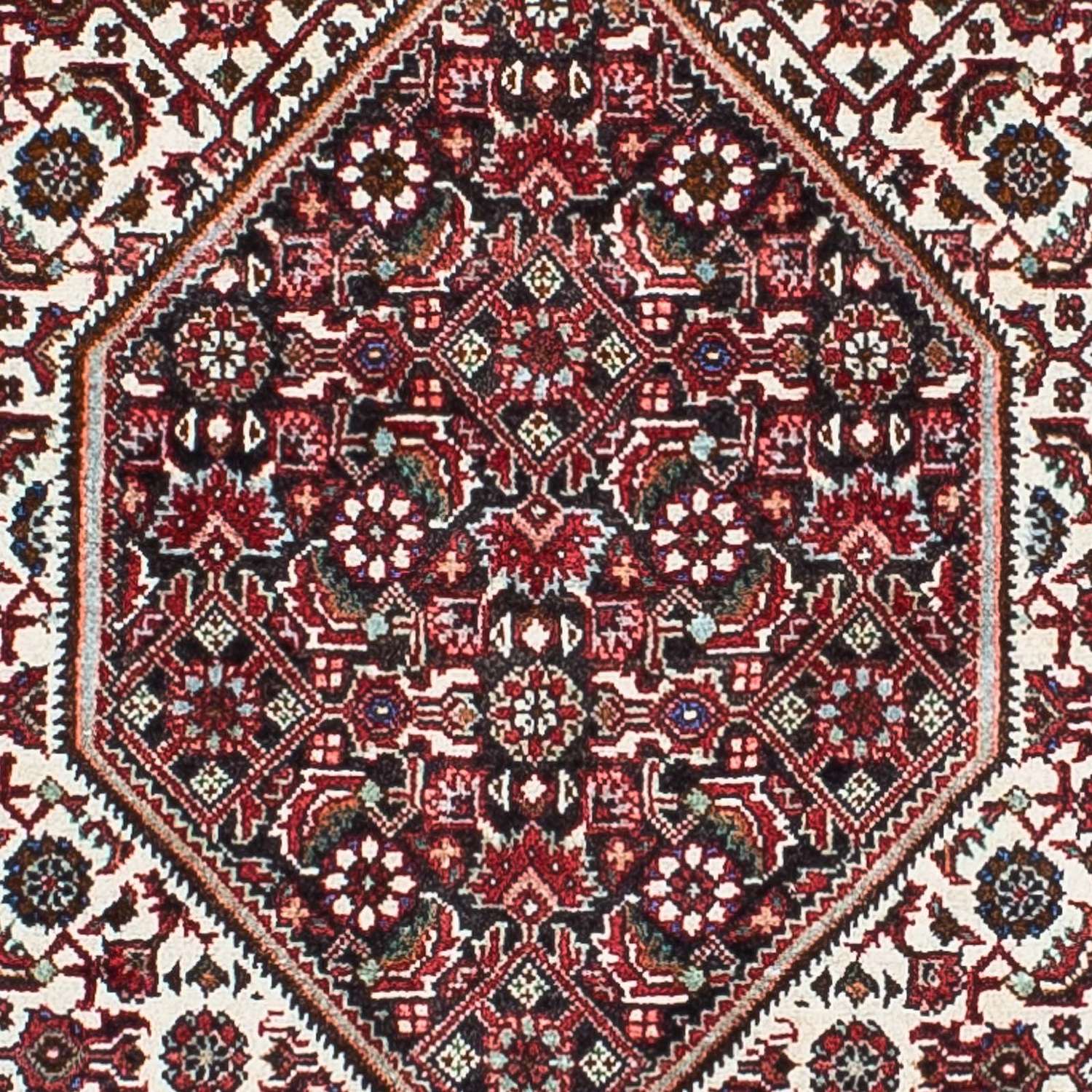 Persisk tæppe - Bijar - 208 x 133 cm - lysrød
