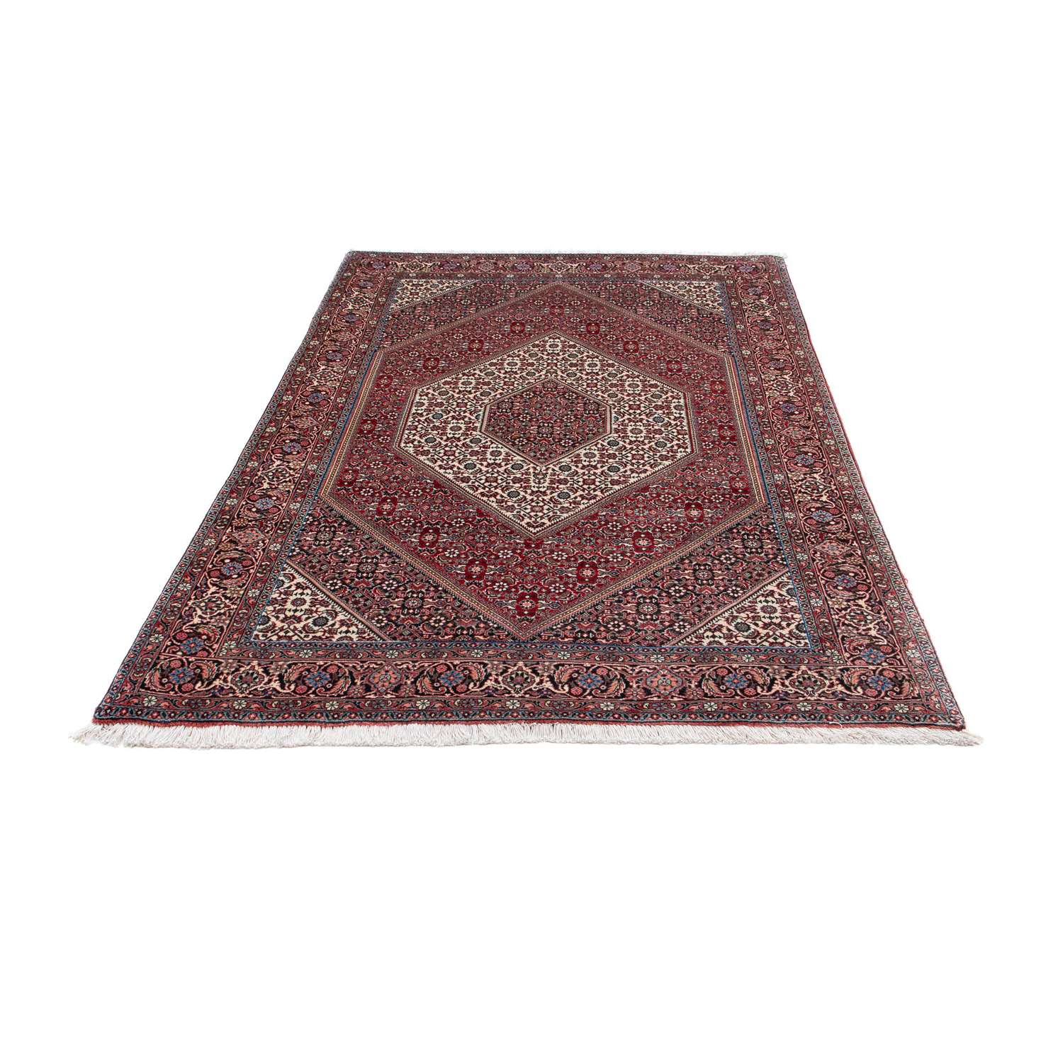 Persisk tæppe - Bijar - 208 x 133 cm - lysrød