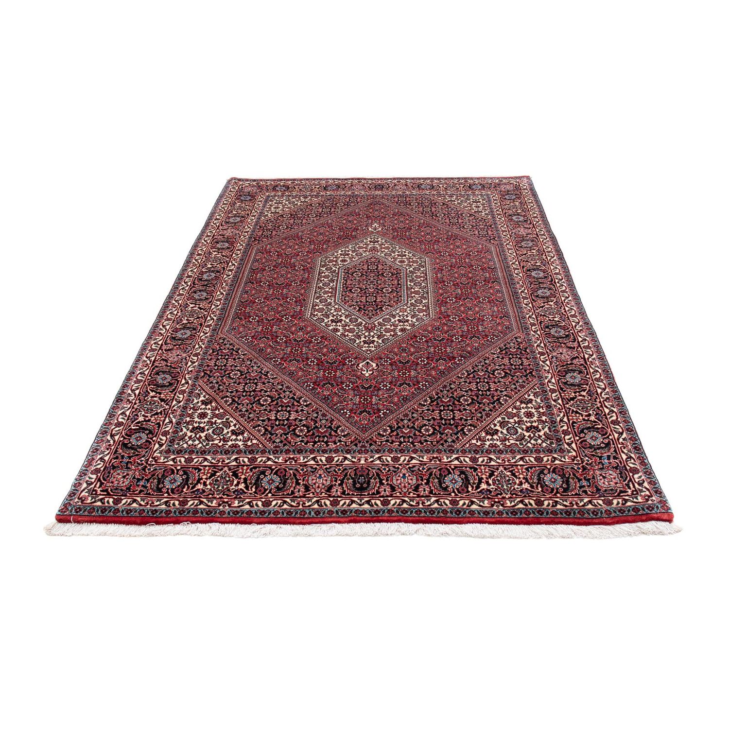 Tapete Persa - Bijar - 202 x 132 cm - vermelho claro