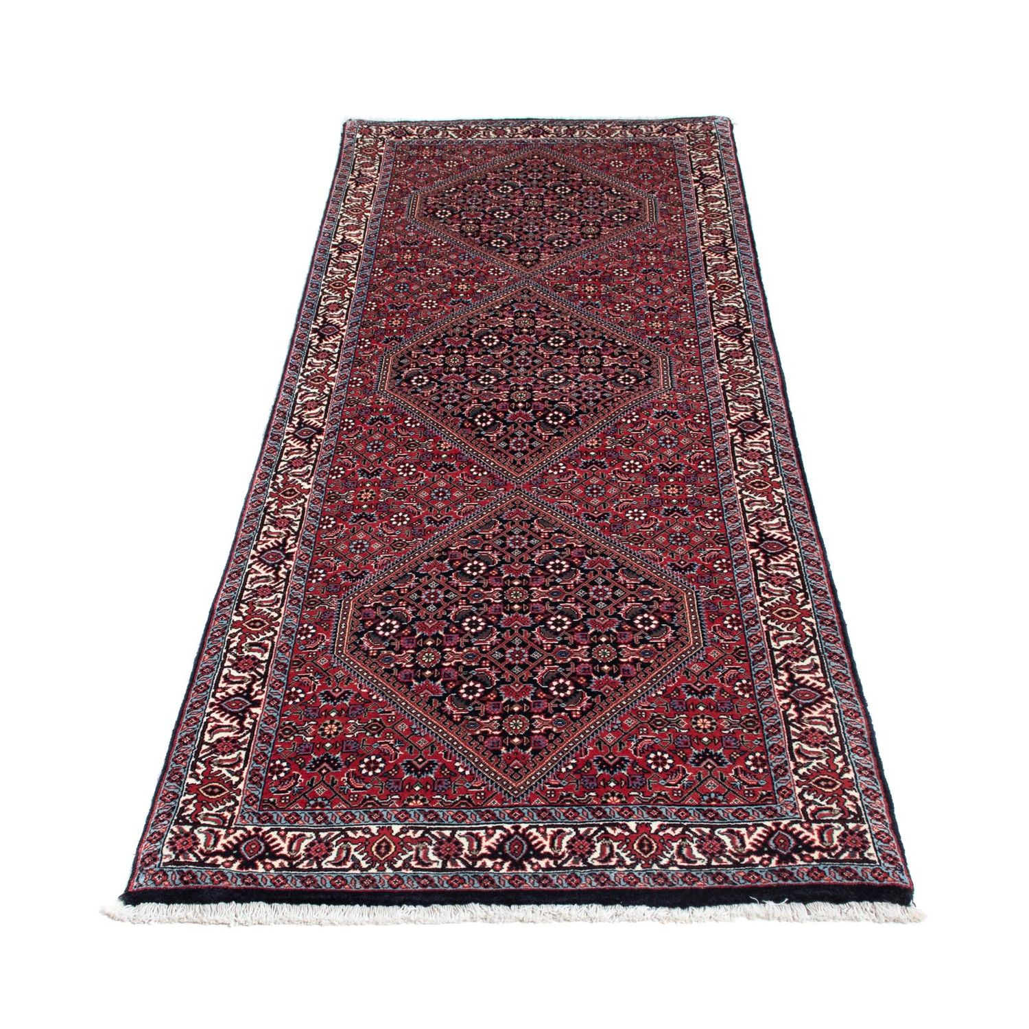 Loper Perzisch tapijt - Bijar - 211 x 77 cm - donkerblauw