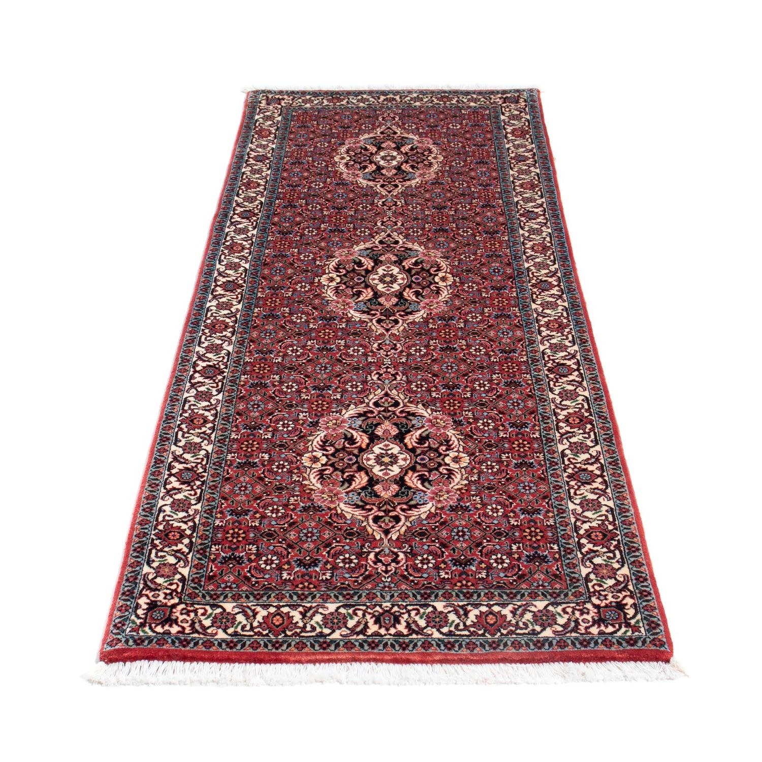 Tapis de couloir Tapis persan - Bidjar - 200 x 73 cm - rouge